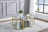 Coffee Table in Gold - angle view
