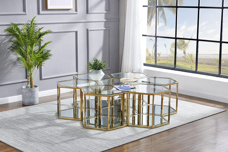 Coffee Table in Gold - detail view
