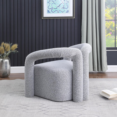 Addie Accent Chair in Grey - angle view