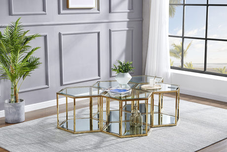 Coffee Table in Gold - front view