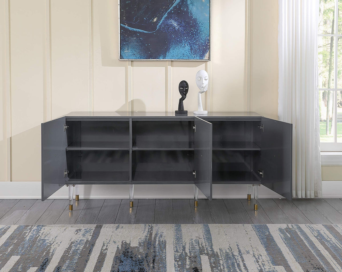 Tahlia High Gloss Sideboard in White