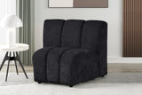 Sullessa Modern Modular Armless Living Room Chair in Black - detail view
