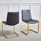 Blanca Dining Chair with Gold Legs - front view