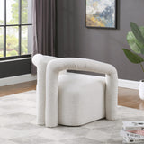 Addie Accent Chair in Cream - angle view