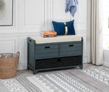 Delport 32" Transitional Modern Wooden Storage Bench - front view