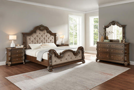 Belvedere 5-Piece Traditional Classical Bedroom Furniture Set, California King, 86" Platform Bed… - front view
