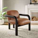 Tapporo Mid-Century Modern Accent Chair in Black - front view