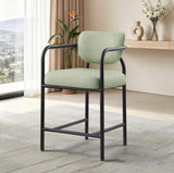 Recency Mid-Century Modern Counter Height Stool in Soft Sage - back view