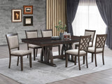 Vega Deep Dark Wood 7-Piece Dining Set — collection view; check selected pieces
