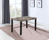 Britney 48" x 30" Transitional Faux Marble Top Dining Table, Rectangular Dining Table for 4 in… - front view