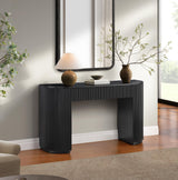 Quintet 52" Wide Mid-Century Modern Fluted Console Table - detail view