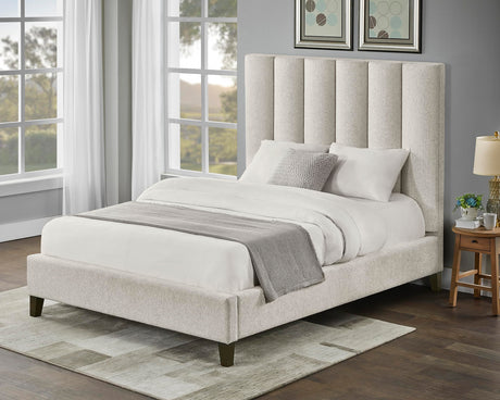 Talero Modern Upholstered Queen Platform Bed Frame - front view