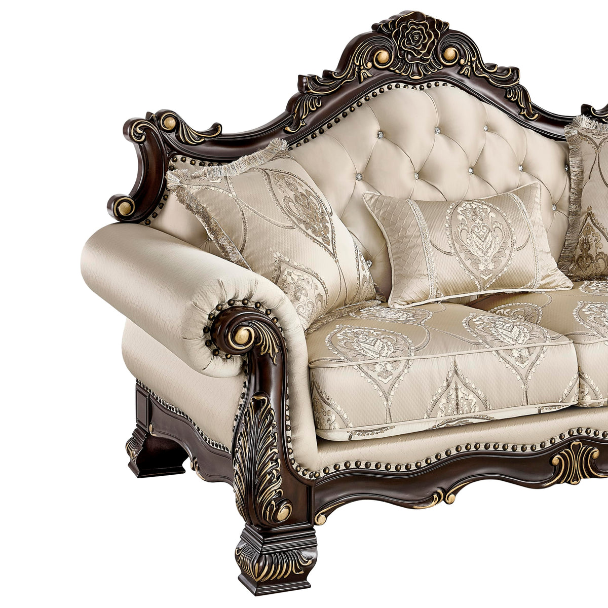 Tlerra Victorian Classic Living Room Sofa - angle view