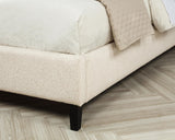 Tleraé Polyester Modern Upholstered California King Bed Frame - room setting