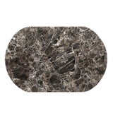 Trandell 22" High Modern Glam Faux Marble Top Nightstand - close-up