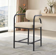 Recency Mid-Century Modern Counter Height Stool in Sand - front view