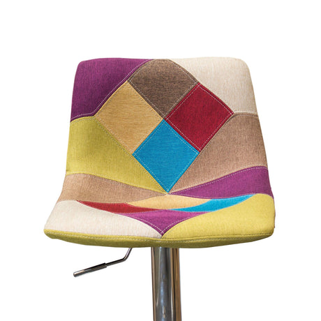 Dahlia Multi Color Adjustable Swivel Bar Stool - front view