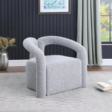 Addie Accent Chair in Grey - front view