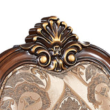 Madelyn 30" Traditional Regal Arm Chair, Ornate Carved Cabriole Legs in Cherry Finish - back view