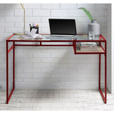 Yasin Glass Top Writing Desk