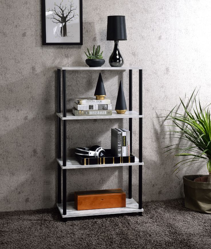 Nypho Industrial Writing Desk & Bookshelf