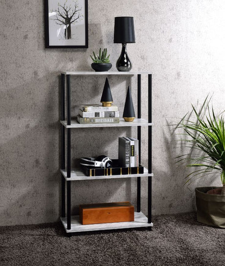 Nypho Industrial Writing Desk & Bookshelf