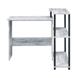 Ievi L-Shaped Writing Desk with Side Bookshelf
