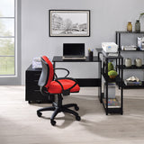 Ievi L-Shaped Writing Desk with Side Bookshelf