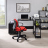 Ievi L-Shaped Writing Desk with Side Bookshelf
