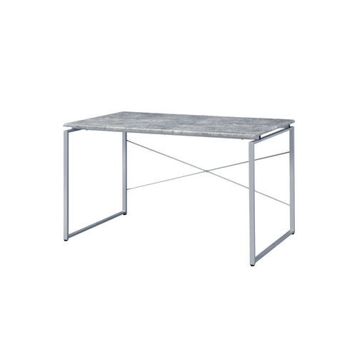 Jurgen Industrial Home Office - Writing Desk, Bookshelf & Rolling File Cabinet in Faux Concrete or Oak
