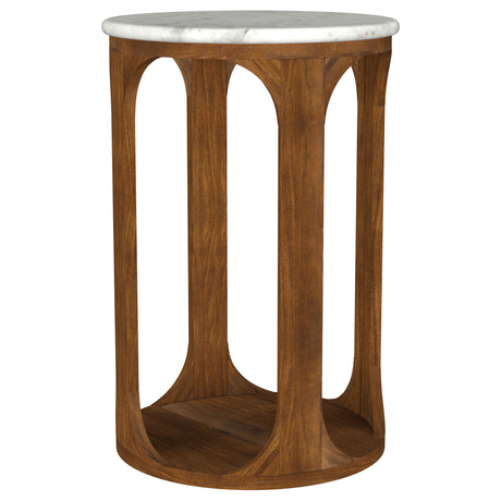 Berkeley 16" Round Marble Top Side Table