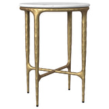Baldwin Round Marble Top Side Table