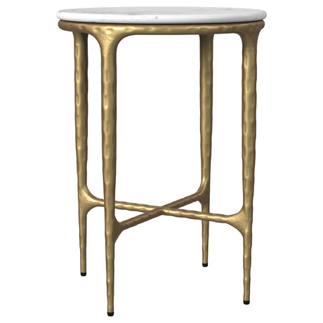 Baldwin Round Marble Top Side Table