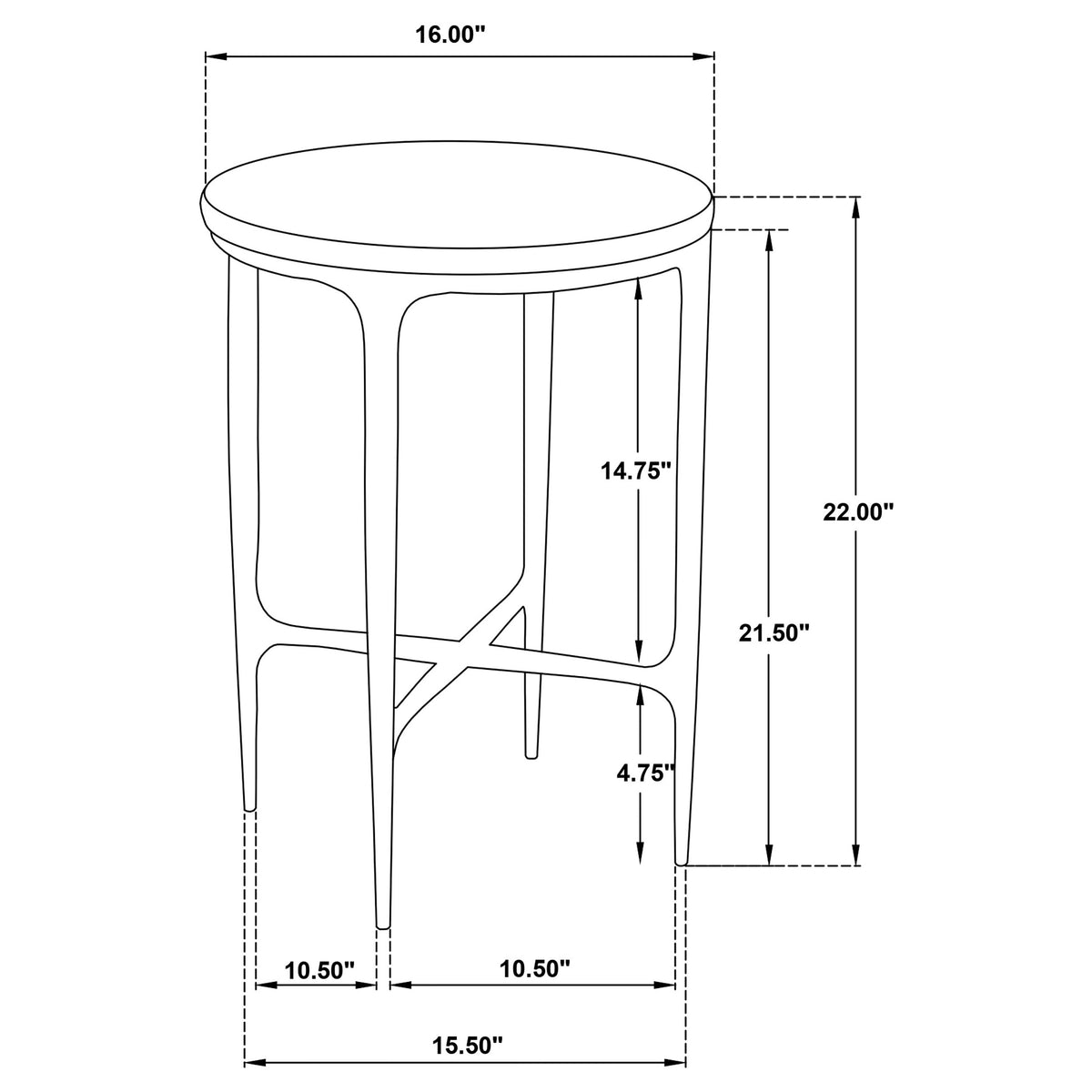Baldwin Round Marble Top Side Table - Hand-Hammered Gold Base with Genuine White Marble – view 7