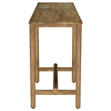 Darius 57" Solid Mango Wood Console Table - Minimalist Entryway Table in Natural – view 5