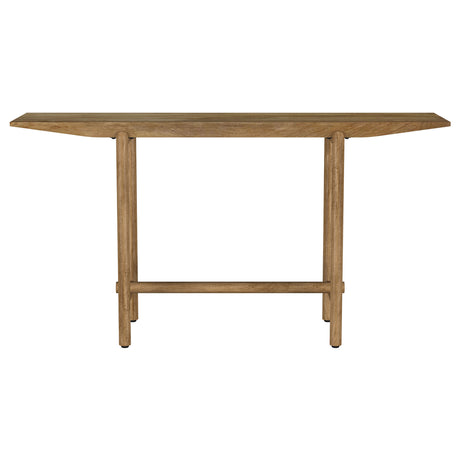 Darius 57" Solid Mango Wood Console Table - Minimalist Entryway Table in Natural – view 7