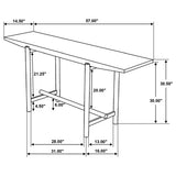 Darius 57" Solid Mango Wood Console Table - Minimalist Entryway Table in Natural – view 11