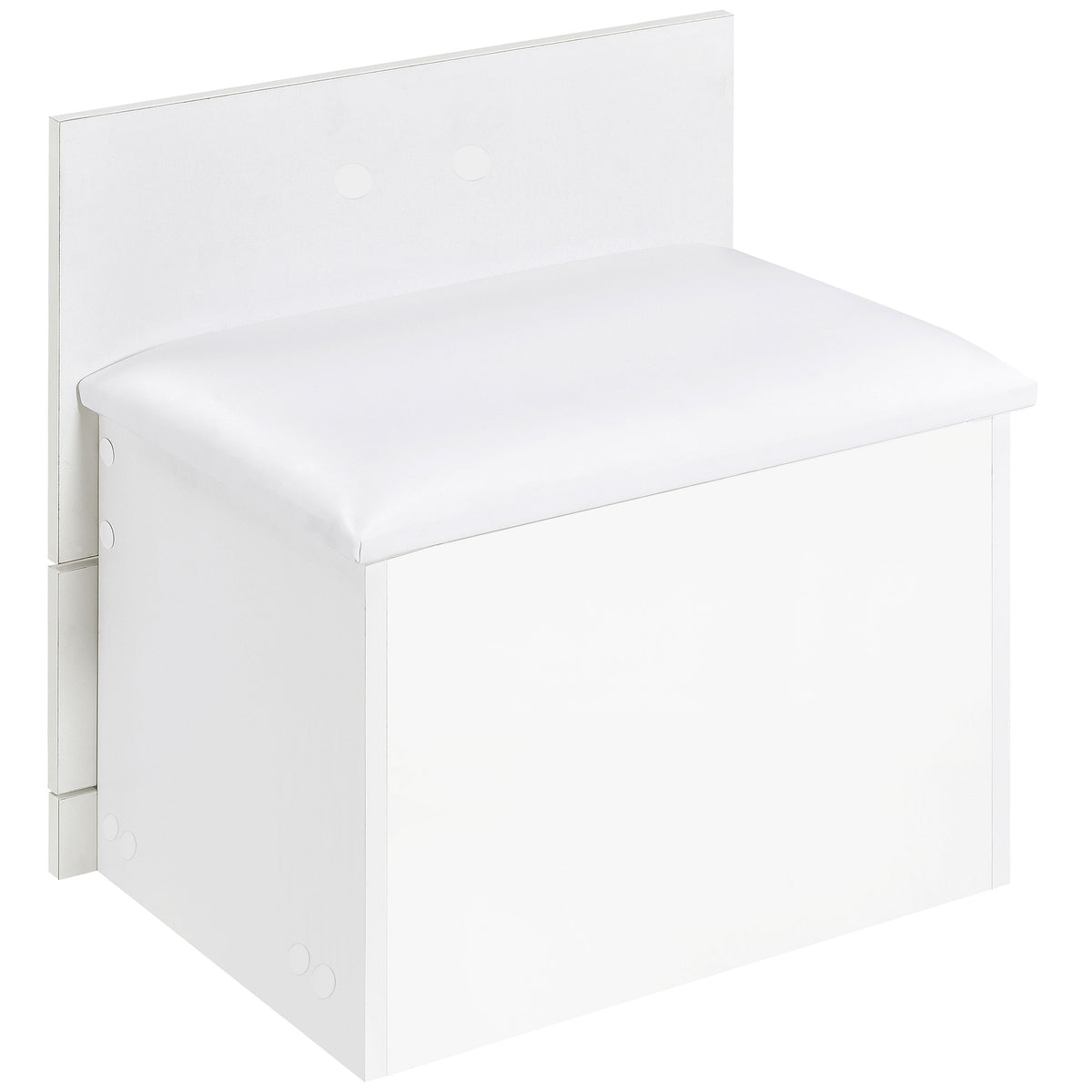 Danbury Makeup Vanity & Stool Set - LED Flip-Top Mirror, USB Ports & Glass Top in White High Gloss – view 12