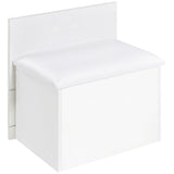 Danbury Makeup Vanity & Stool Set - LED Flip-Top Mirror, USB Ports & Glass Top in White High Gloss – view 12