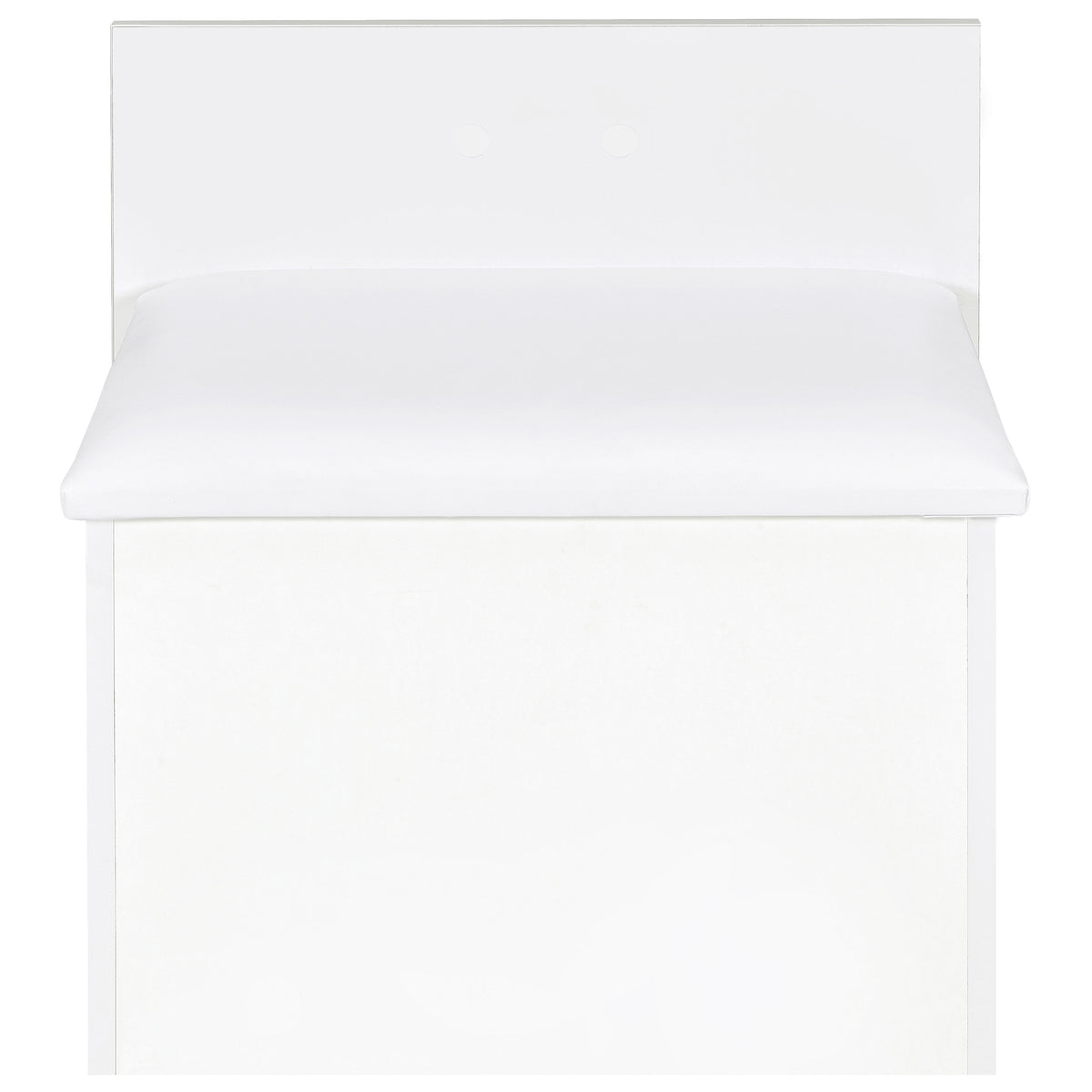 Danbury Makeup Vanity & Stool Set - LED Flip-Top Mirror, USB Ports & Glass Top in White High Gloss – view 13
