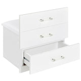 Danbury Makeup Vanity & Stool Set - LED Flip-Top Mirror, USB Ports & Glass Top in White High Gloss – view 16