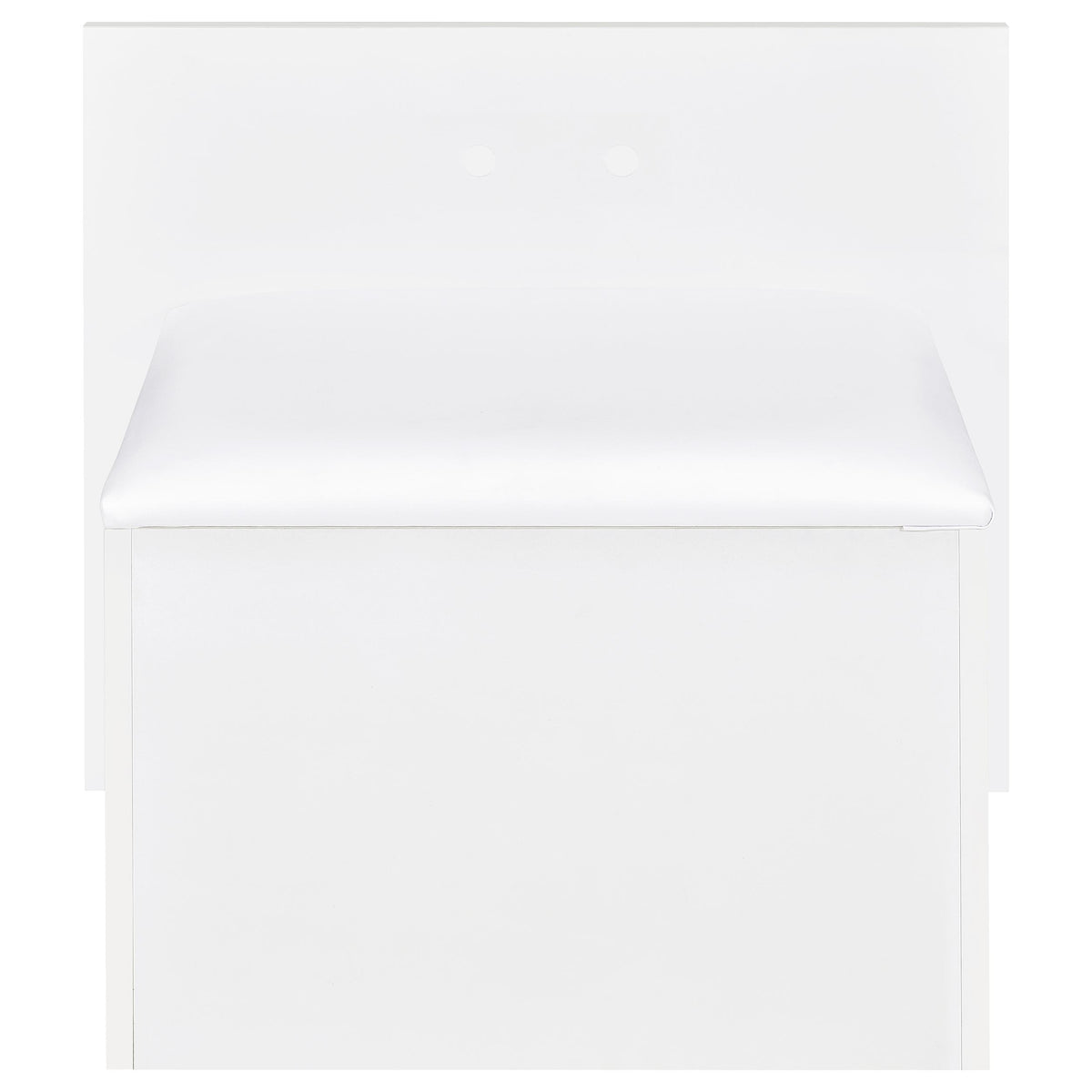 Flora Vanity Set with Touch LED Mirror & Stool - 2 Drawers, Fluted Cabinet in White High Gloss – view 14