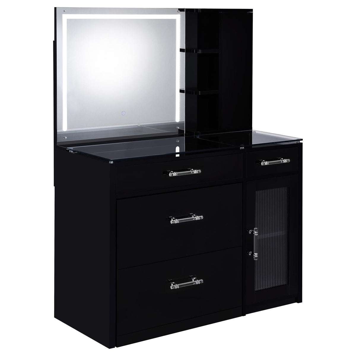 Flora Makeup Vanity Set with LED Mirror & Stool