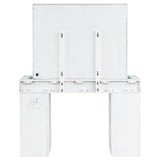 Regina Makeup Vanity Set with Lighted Mirror & Stool - 9 Mirrored Drawers in White – view 8