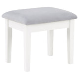 Regina Makeup Vanity Set with Lighted Mirror & Stool - 9 Mirrored Drawers in White – view 11