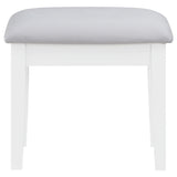 Regina Makeup Vanity Set with Lighted Mirror & Stool - 9 Mirrored Drawers in White – view 12