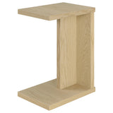 Clower C-Shaped Sofa Side Table - Compact Slide-Under Design in Light Oak – view 4