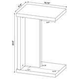 Clower C-Shaped Sofa Side Table - Compact Slide-Under Snack Table in Matte Black – view 10
