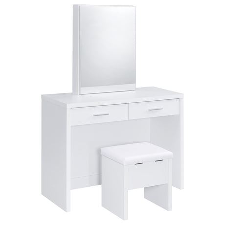 Bunbury Makeup Vanity Set with Mirror & Stool