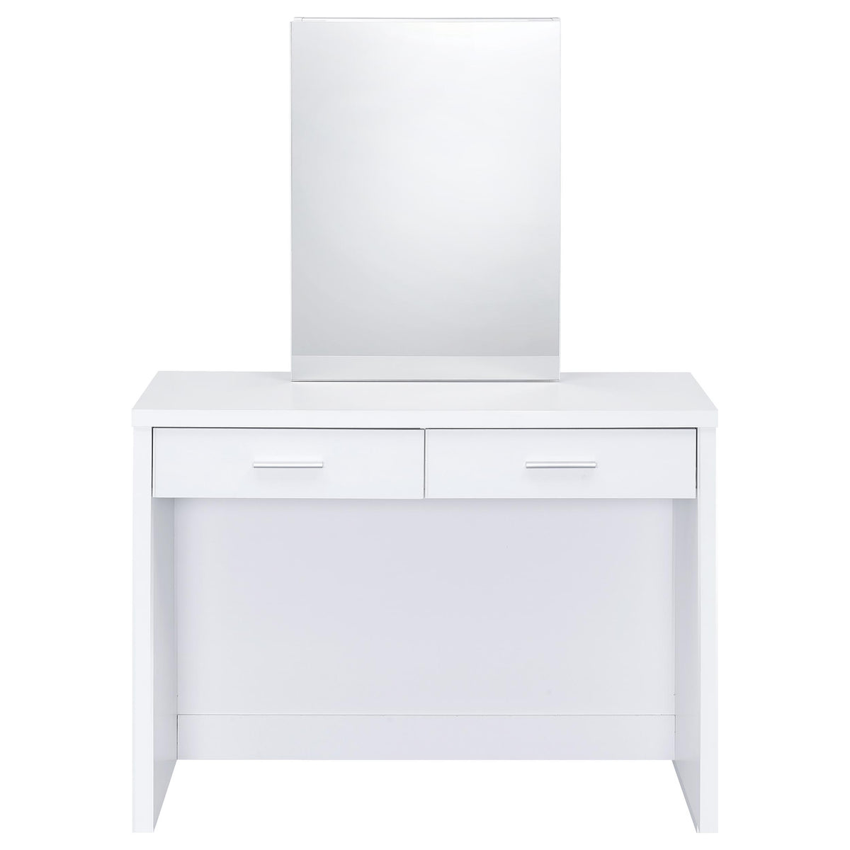 Bunbury Makeup Vanity Set with Mirror & Stool - 2-Drawer Dressing Table in White – view 6